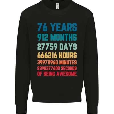 76th Geburtstag 76 Jahre Alt Herren Sweatshirt Pulli - Bild 1 von 4