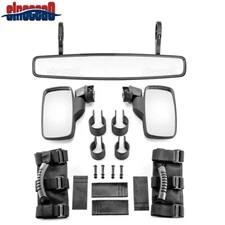 Fits Kubota RTV 900 1100 Cage 2'' Large Rear Central Side View Mirrors w/Grabs 