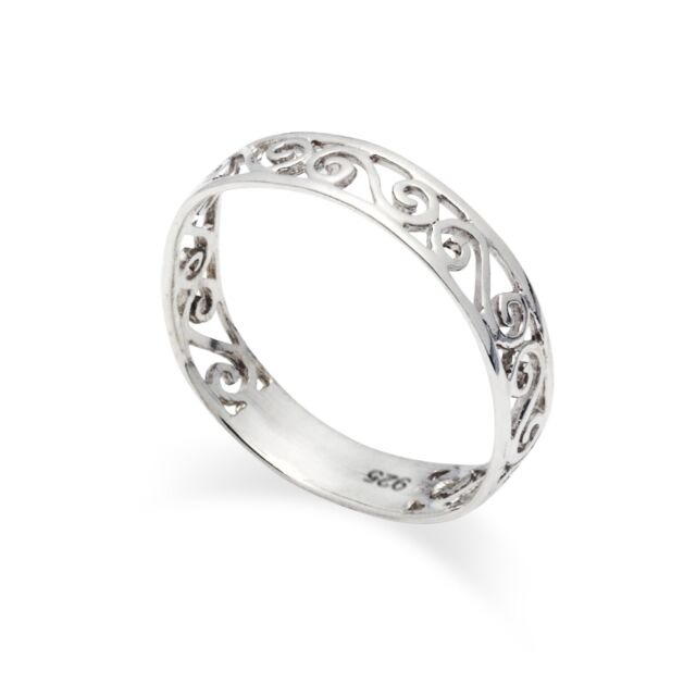925 Solid Sterling Silver Celtic Lovers Ring in Sizes G-Z 20 Different Sizes
