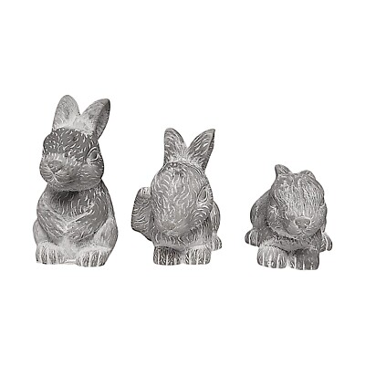 Hase Garten Ornamente entzückende Figuren Set Höre nichts Böses