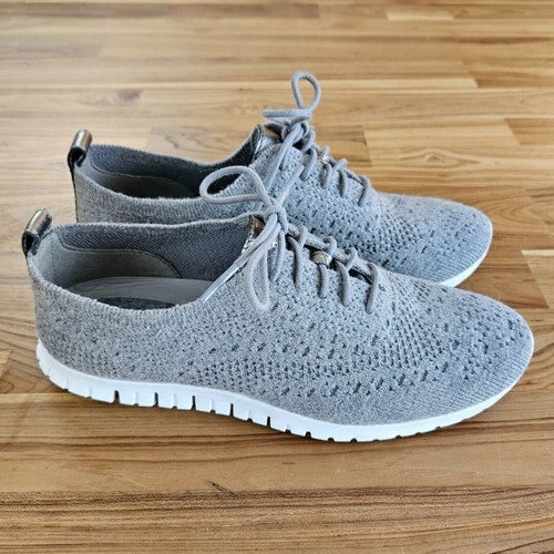 Cole Haan Zerogrand Stitchlite Gray Wool Oxfords, Size 6 B