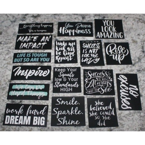 61 Pcs Inspirational Words Decorative Stickers For Laptops, Water Bottle… - Picture 3 of 3