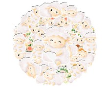 25 Little Sheep Stickers Pack Farm Animal Vinyl Decals Scrapbooking Laptops
