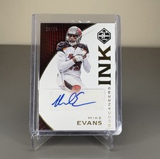 2016 Mike Evans Panini Limited Ink Red Color Match Auto /25 Buccaneers 49ers