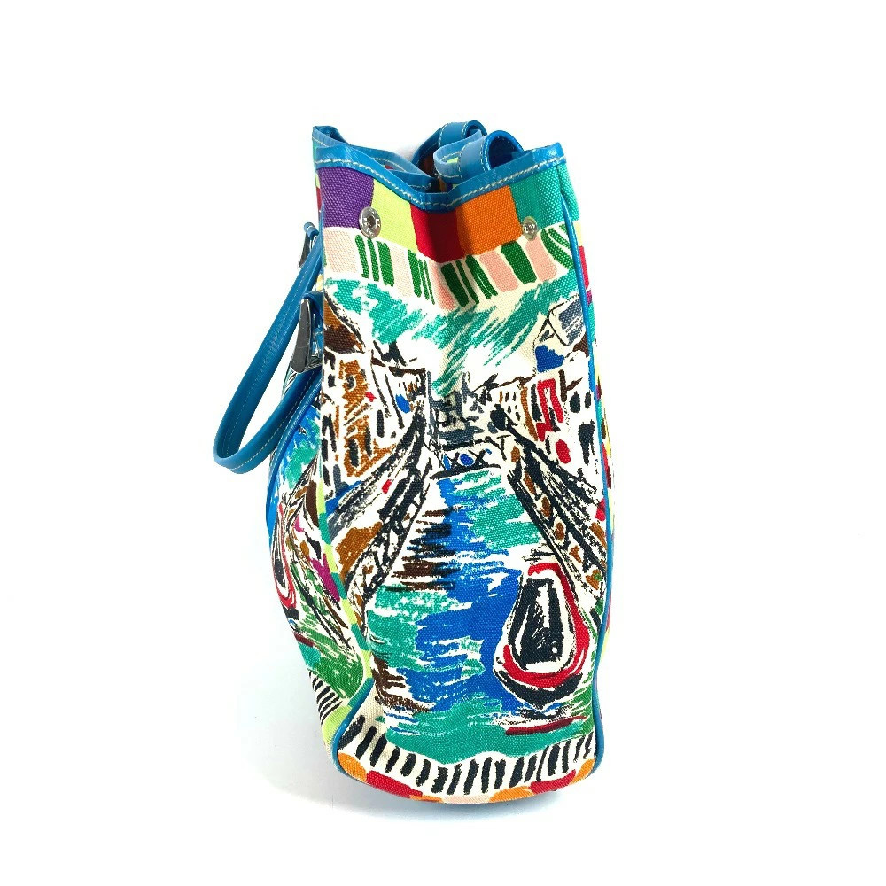 Prada Triangle Logo Plate All Over Pattern Bag Sh… - image 3