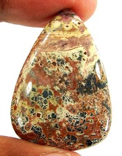 43,80 Ct Jaspe De Peau De Léopard Naturel Cabochon Sertissage Fil Pierre - 22889