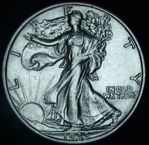 Photo of a 1935-S Walking Liberty Half Dollar from an eBay listing that sold on Jul 17, 2026