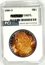 1898-O Awesome Gem BU  +++ DMPL Morgan Dollar Monster Reflective Rainbow