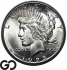 1923-S Peace Dollar, Better San Francisco Date, Lustrous Beauty