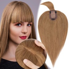 MY-LADY Real Human Hair Topper for Women 7x13CM Base 16" Light Brown