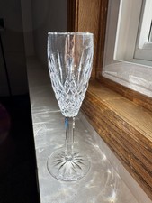 Set of 4 Waterford Crystal Golden  Araglin Champagne Flutes 8 1/2&rdquo;