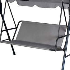 Outdoor Swing Seat Replacement Cover 3 Seater Waterproof Oxford Gray