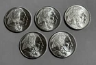 Lot of 5 Mason Mint Indian Buffalo Silver Rounds NEW 1 oz BU .999 Fine Bullion 1