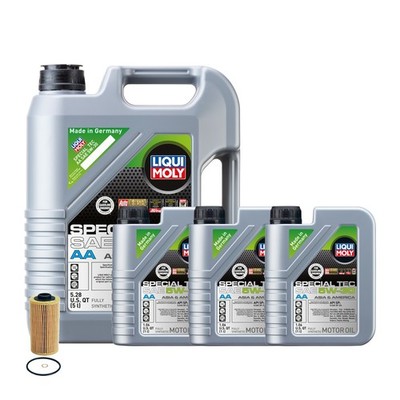 8L Liqui Moly Special Tec AA 5W-30 Mann Oil Change Kit for BMW 540i M60 3.0/4.0L