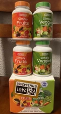 4 PACK OF "SUPERFOODS MD" NATURES FRUITS & VEGGIES SUPPLEMENTS 90 PER BOTTLE NEW