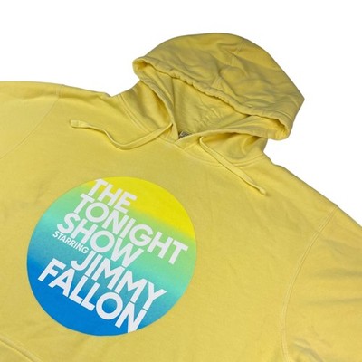 The Tonight Show Jimmy Fallon Men's Pullover Hoodie Yellow   Medium