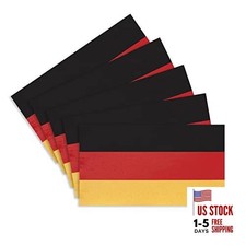 5Pcs Flag Decal Sticker - German Flags Reflective Vinyl Car Stickers - Germany
