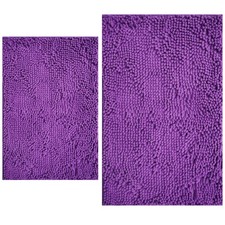 Bathroom Rugs Sets 2 Piece Extra Soft Chenille Mat Ultra Absorbent with Sturdy