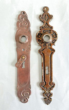 2 Antico Langschilder Gründerzeit Targa Porta Ferramenta per Porte, 17 MM / 18mm