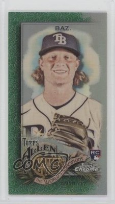 2022 Allen & Ginter Chrome Mini Green Refractor 58/99 Shane Baz Rookie RC 00li