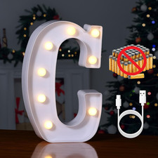 Rechargeable LED Letter Lights Sign Marquee Light Up Letters Sign for Night Ligh
