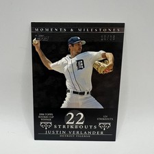2007 Topps Moments & Milestones Strikeouts Black Justin Verlander #64 /29