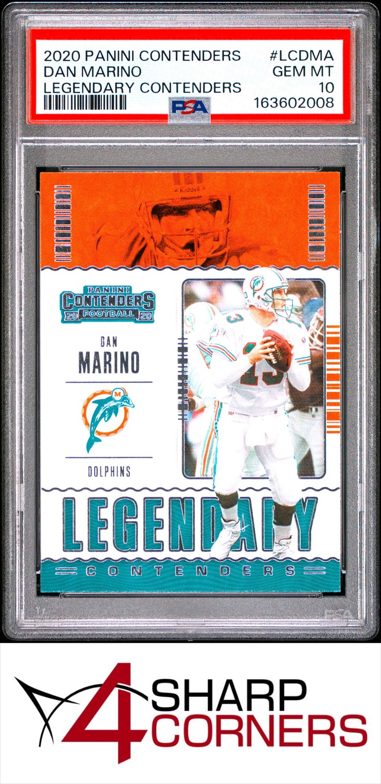 2020 CONTENDERS LEGENDARY CONTENDERS #LCDMA DAN MARINO PSA 10 view 1