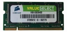 Corsair ValueSelect VS512SDS400 Notebook RAM Stick 512 MB DDR 1 400MHz