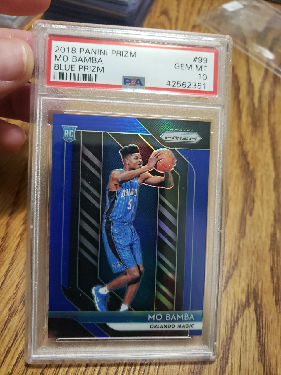 2018-19 Panini Prizm #99 Mo Bamba Blue Prizm RC Rookie 140/199 PSA Gem Mint 10