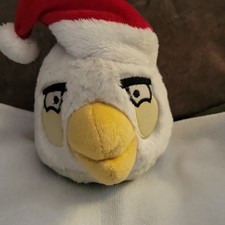 Commonwealth Angry Birds White Bird Plush Santa Hat Christmas Small 6-14in 2011