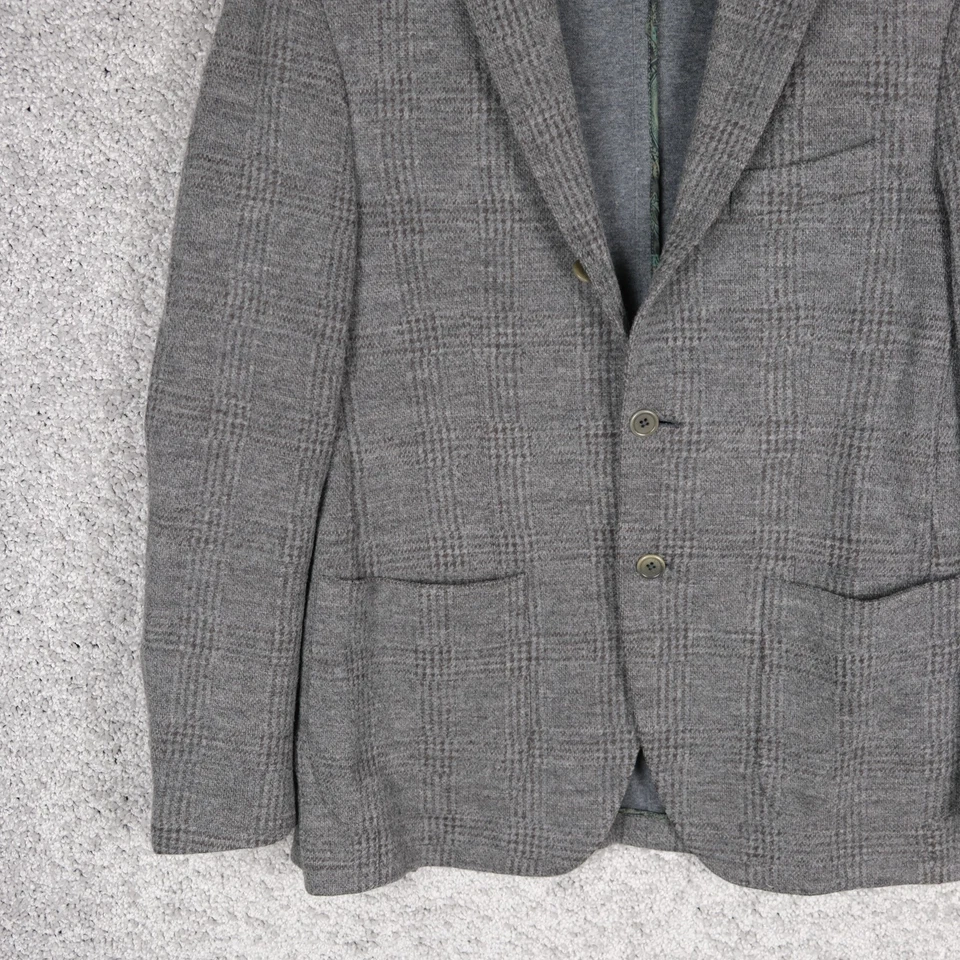 CHAQUETA BLAZER HOMBRE ALTEA ITALY ROBERTO TALLA 52/GRANDE L LANA CUADROS GRIS CUADROS Foto 2 de 4