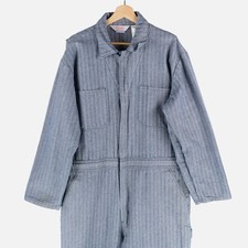 Vintage Walls Master Made Blue Herringbone Cotton Coveralls Jumpsuit Mens 46R
