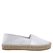 Ferragamo Alma Leather Logo Espadrilles, Size 7 C