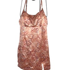 Wild Fable Women's Pink Floral Notch Adjustable Strap Slip Dress - Medium - NWT