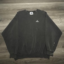 Vintage Adidas Sweatshirt Mens Large Gray Faded Paint Splatter Heavyweight 90s