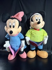 Disney Gemmy 24 Inch Christmas Mickey  Minnie Mouse Singing Greeter Tested