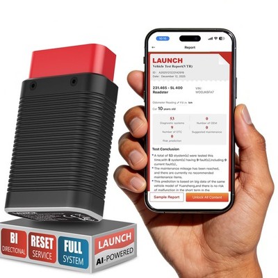 AIOBD Bluetooth OBD2 Scanner mit KI, AIDiagnosegerät Auto mit Vollsystem, OBD...
