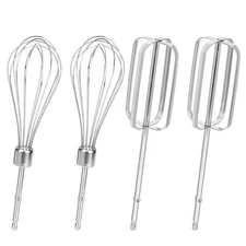 4pcs Hand Mixer Beaters Attachments, Beaters for Hand Mixer,Stainless Steel B...