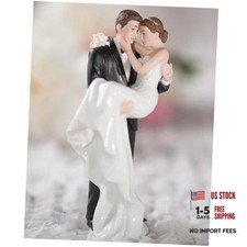 Wedding Cake Toppers Bride and Groom  Groom Holding Bride  Unique Romantic