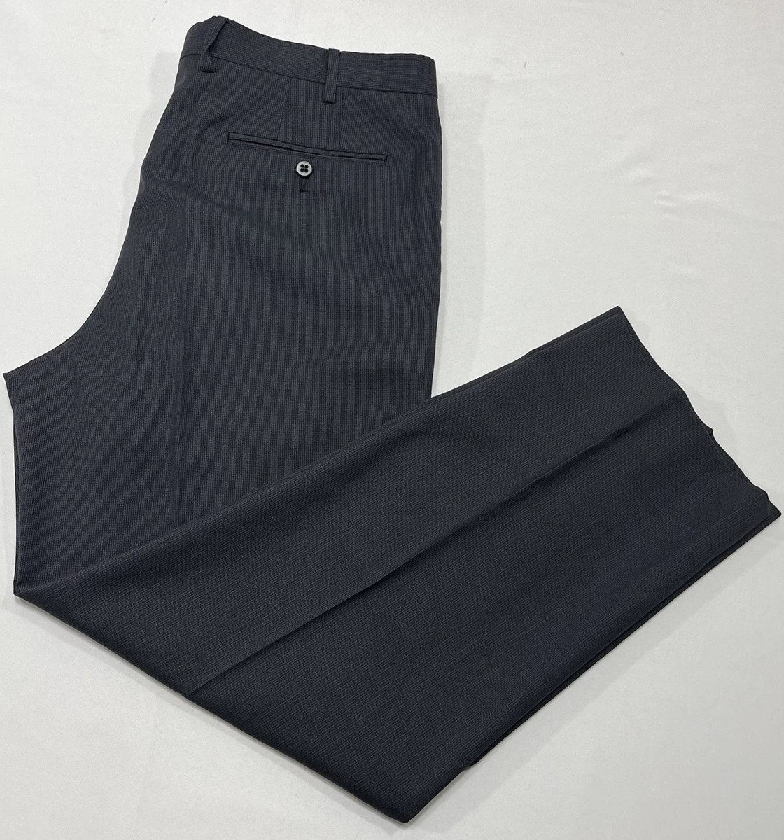 Zanella Pantalon habillé à devant plat NWT, Gris anthracite