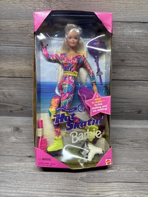 1994 Mattel Hot Skatin Barbie #13511 Boxed Ice Skates Rollerblades READ !!!!!!!
