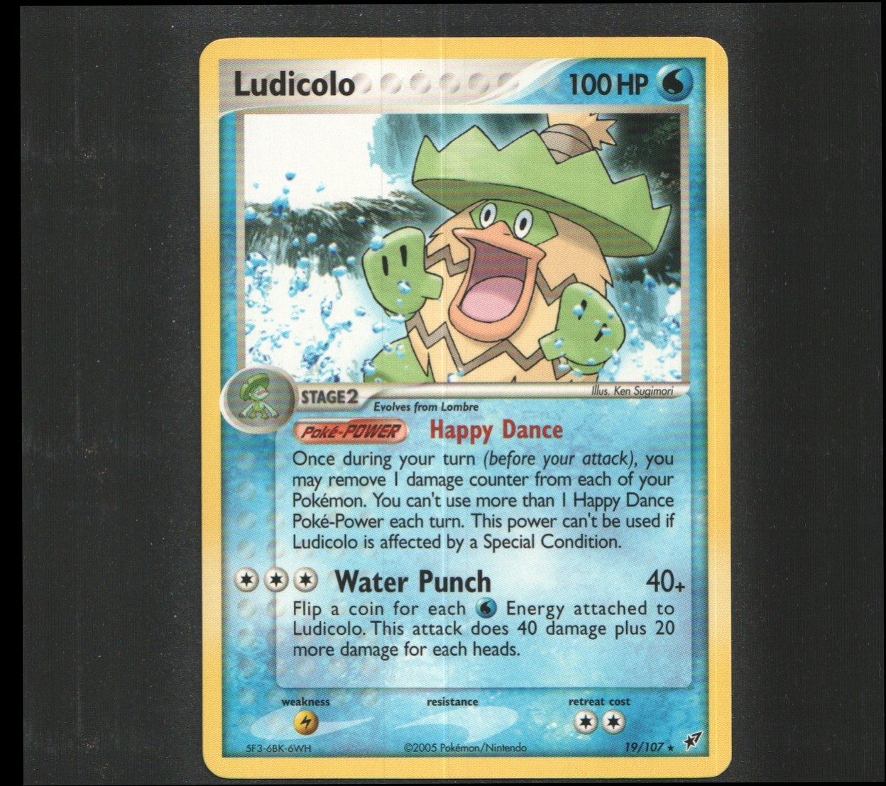 Ludicolo - 019/107 Rare Deoxys 19/107 NM Ken Sugimori