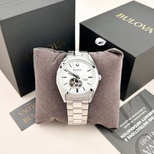 Bulova Classic Surveyor 96A274 Silver Tone Dial Men's Automatic Chronograph 42mm