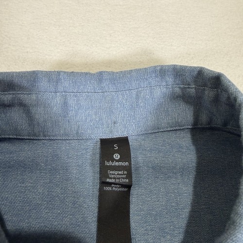 Lululemon langärmliges Kommissionshemd mit Knopfleiste Herren Small blau - Bild 4 von 5