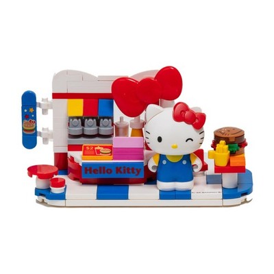 Sanrio Characters Cafe Block Assembly Kit Hello Kitty Burger Shop