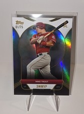 Topps 2025 Mike Trout 3xMVP Most Valuable Serial #01/75 Angels Update Series