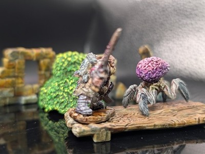 Well painted intellect devourer d&d miniature