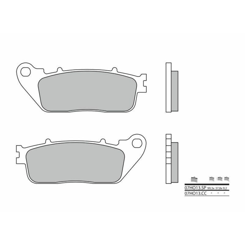 Free Shipping Brembo Organic Brake Pads 07HO13CC For Motorcycle Parts