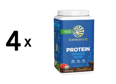 4 x Sunwarrior Warrior Blend Organic (750g) Chocolate (53,33 EUR/kg)