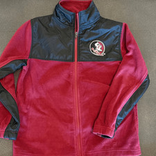 Rivalry Threads 91 Burgundy and Black Fleece Jacket Seminole State Logo size M-8